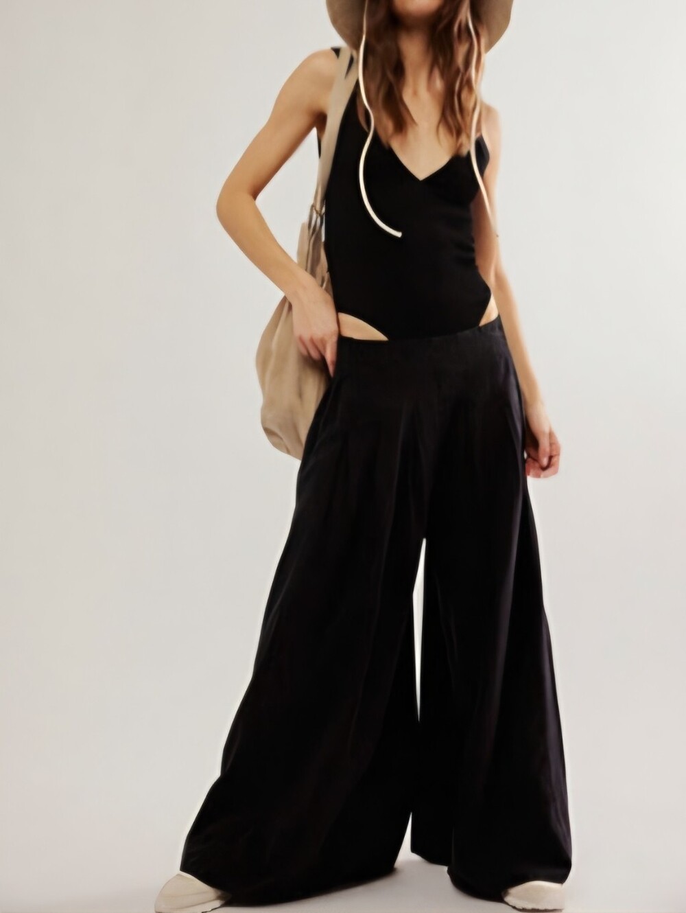 Free People sz XL Maisie Poplin Pants in Black